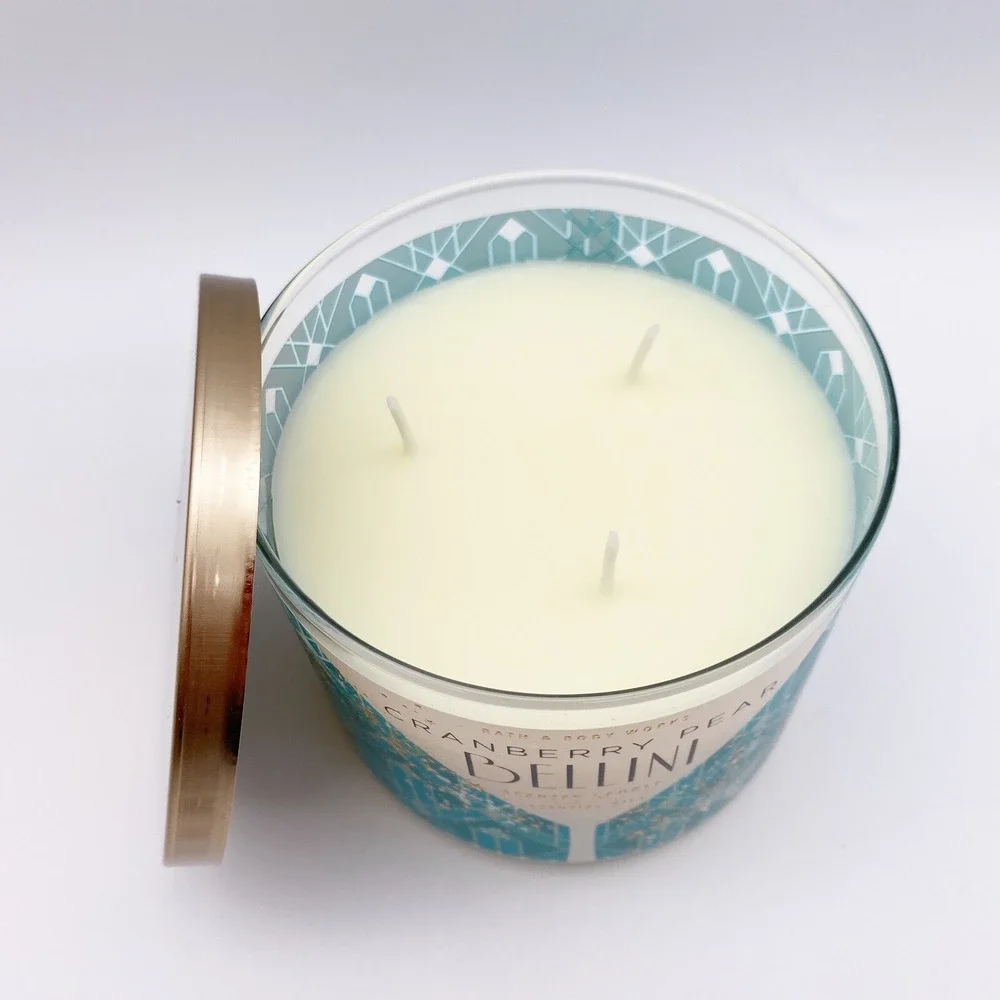 Bath & Body Works Cranberry Pear Bellini Scented 3 Wick Candle 14.5 Oz NEW